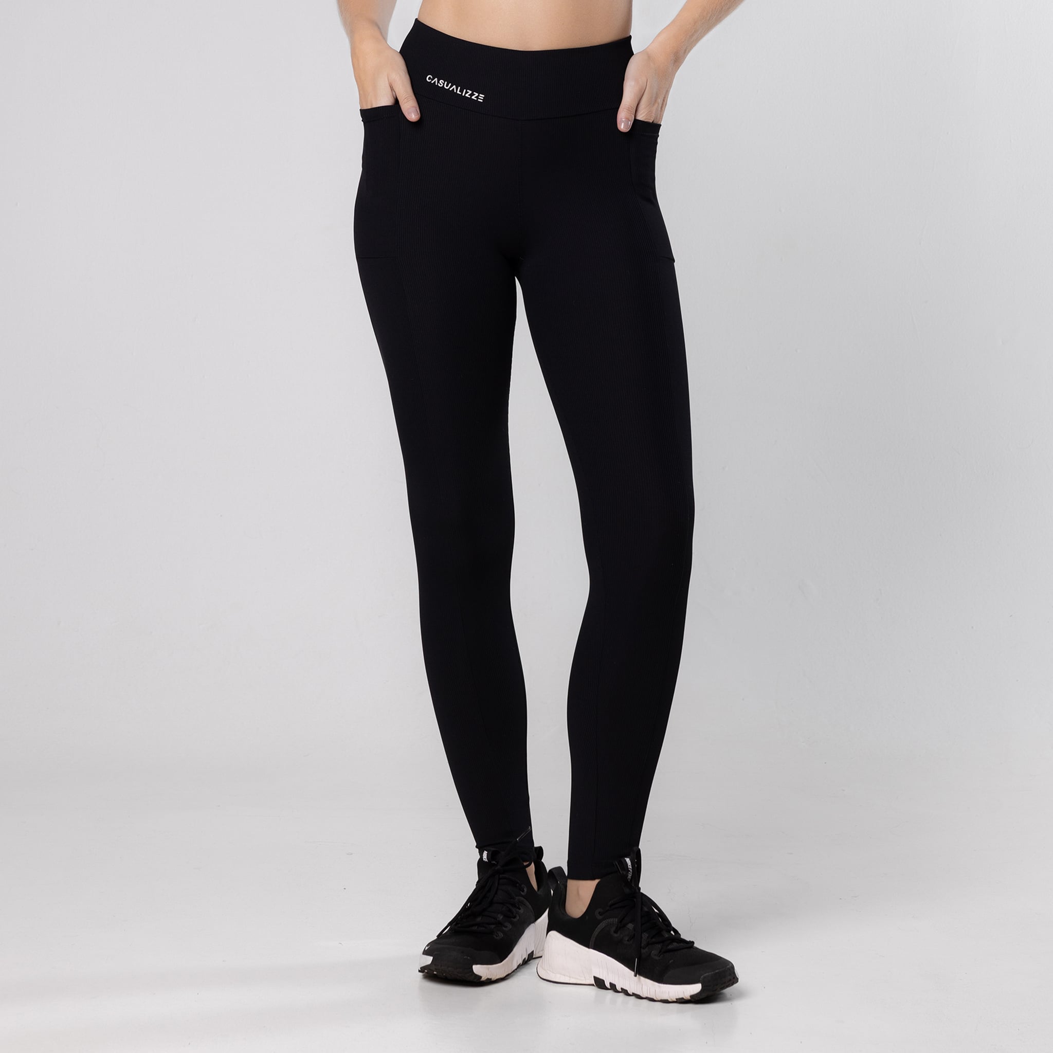 Calça Legging Feminina Academia Fitness Com Bolsos Corrida