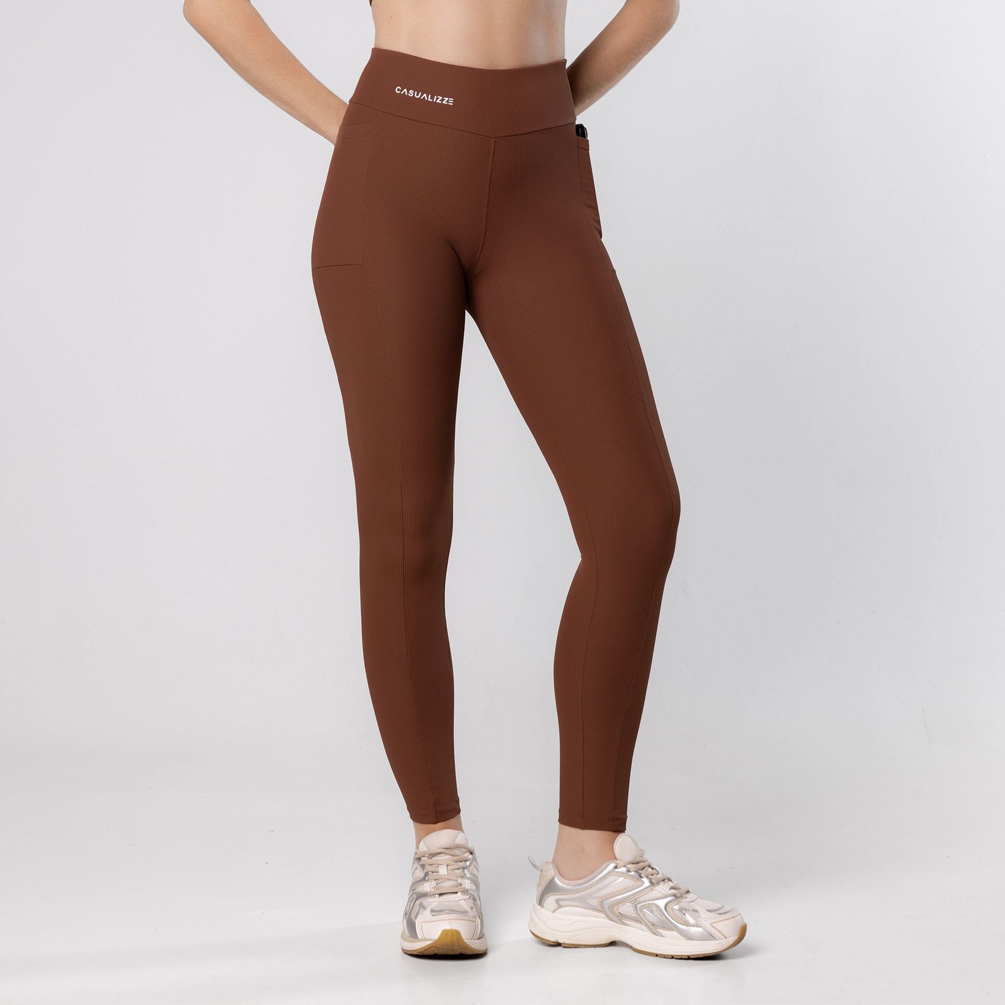 Calça Legging Feminina Academia Fitness Com Bolsos Corrida