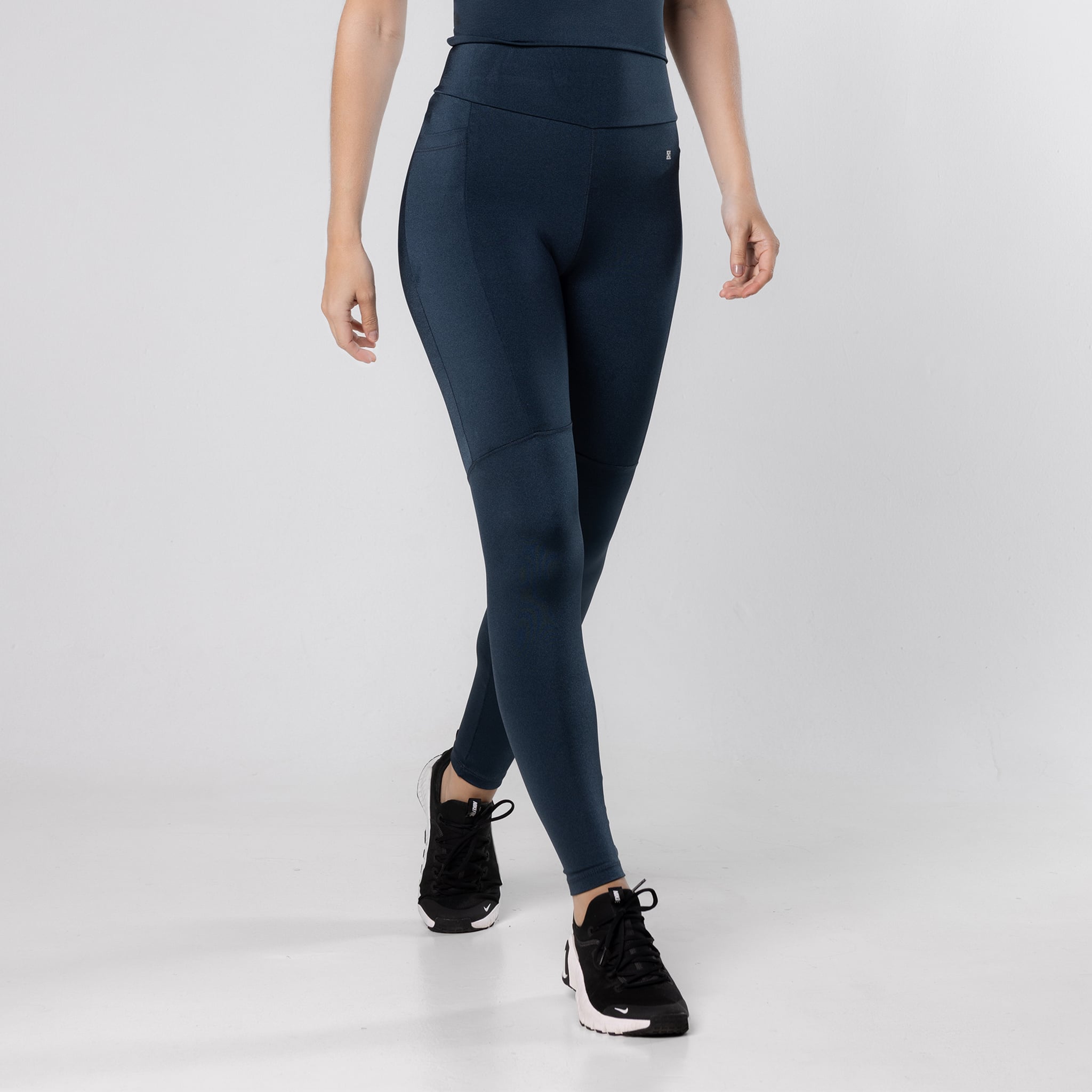 Calça Legging Feminina Academia Bolsos Refletivo