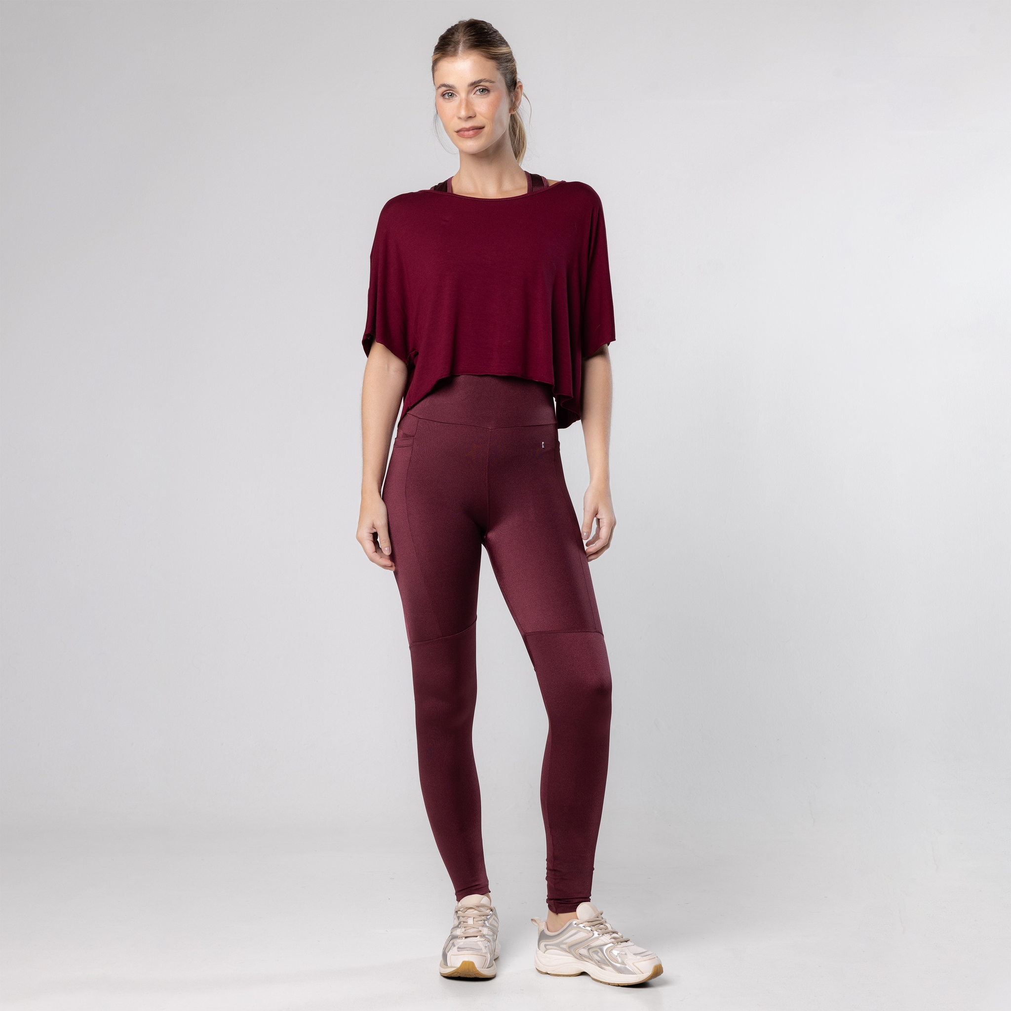 Calça Legging Feminina Academia Bolsos Refletivo