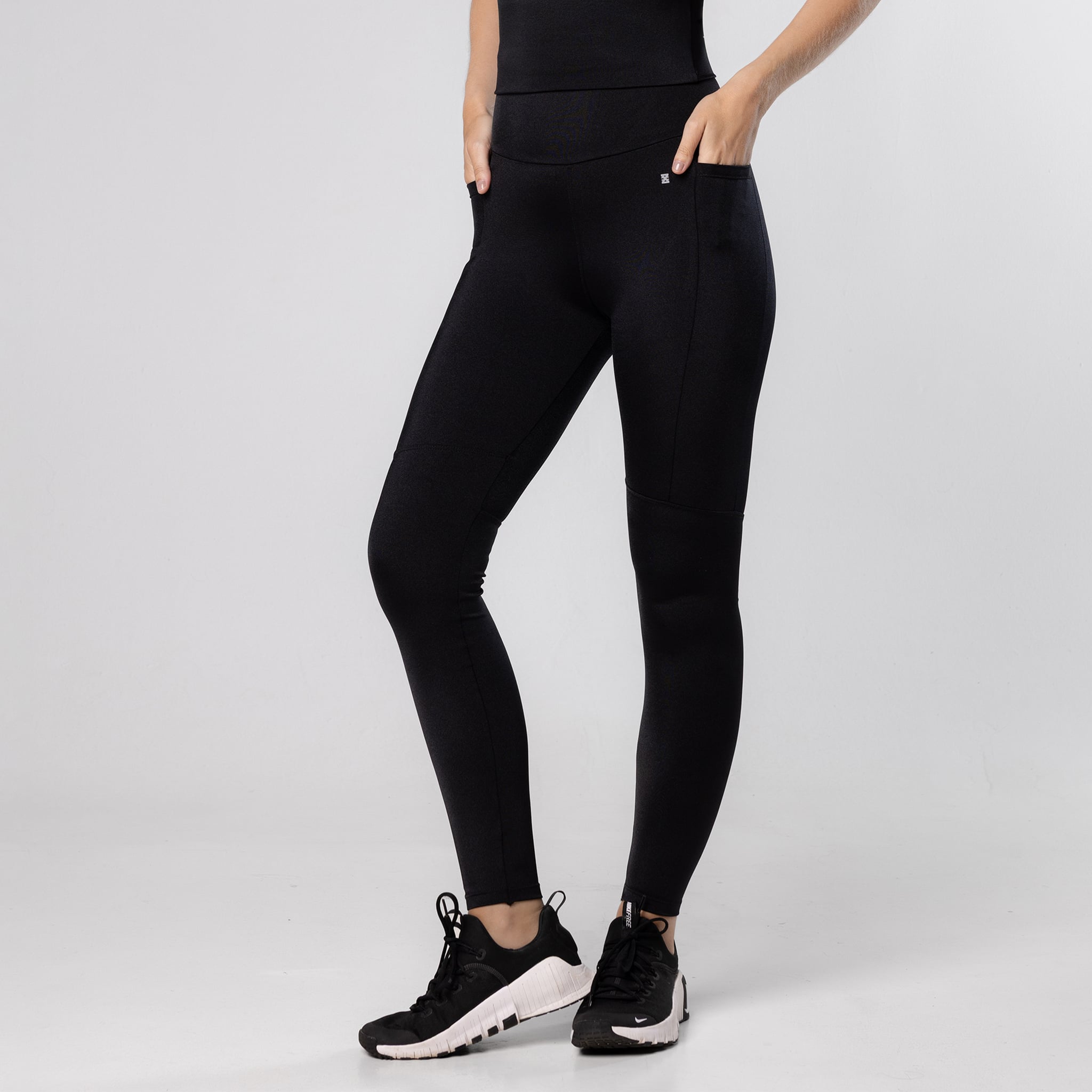 Calça Legging Feminina Academia Bolsos Refletivo