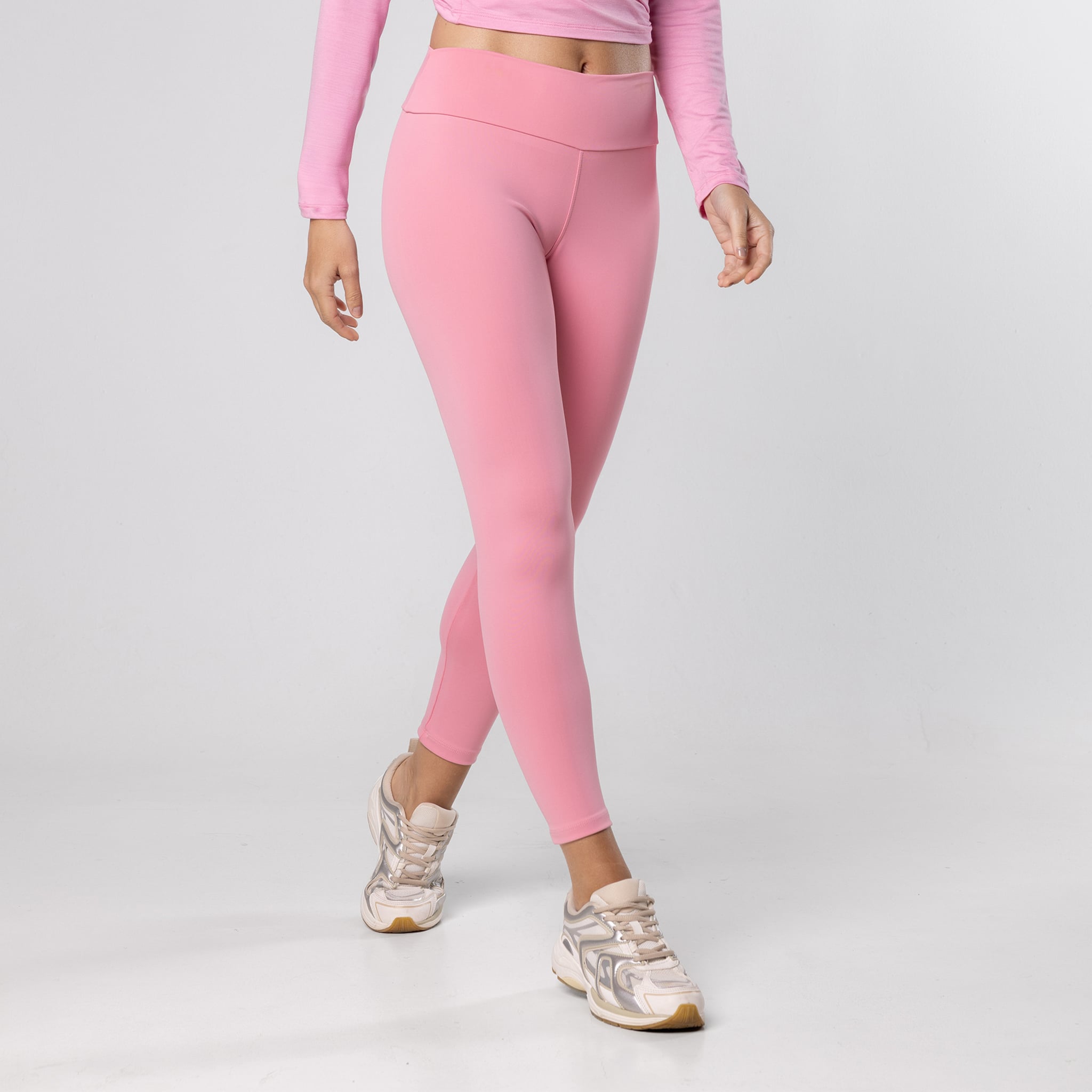 Legging Fitness Feminina Lisa Poliamida Cintura Alta